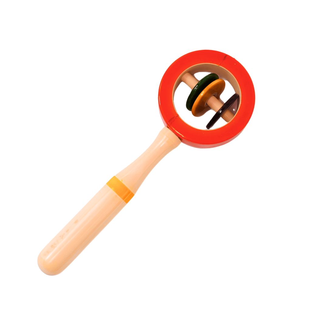 Wooden Rattles Toys with Rings for Baby 0 to 6 Months - Set of 4 pcs - Kids Bestie