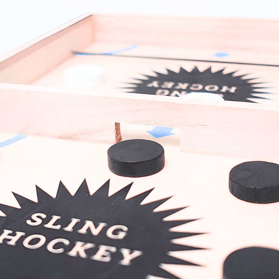Wooden Sling Hockey Game for Adults & Kids - Kids Bestie