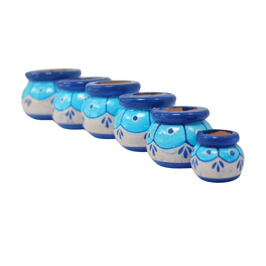 Wooden Stacking Pot Set-6(Random colour and design will be send) - Kids Bestie