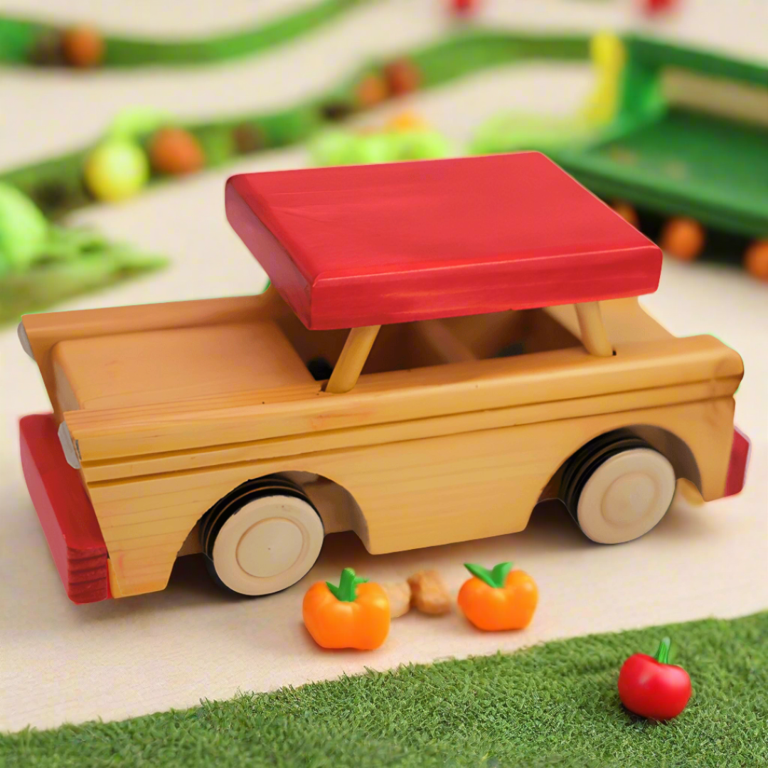 Wooden SUV Car for Kids 1 Year+(Random colours will be send) - Kids Bestie