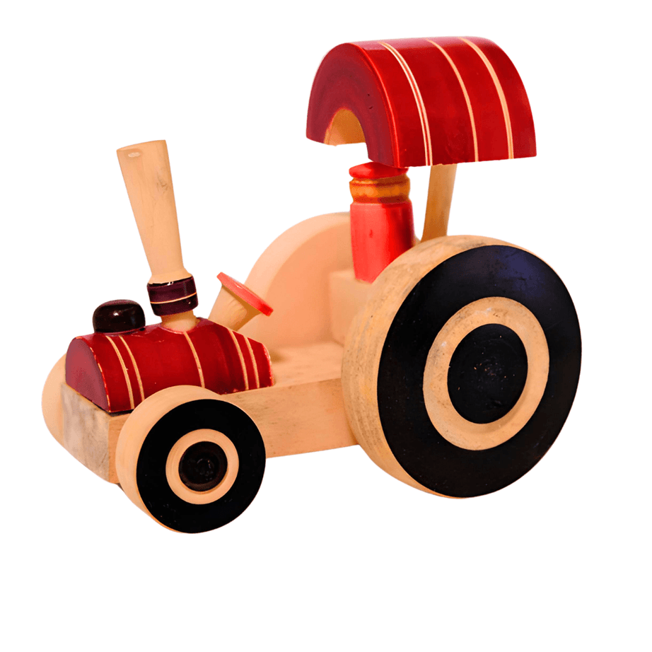 Wooden Tractor Big for Kids 1 Year+ (Random colour will be send) - Kids Bestie