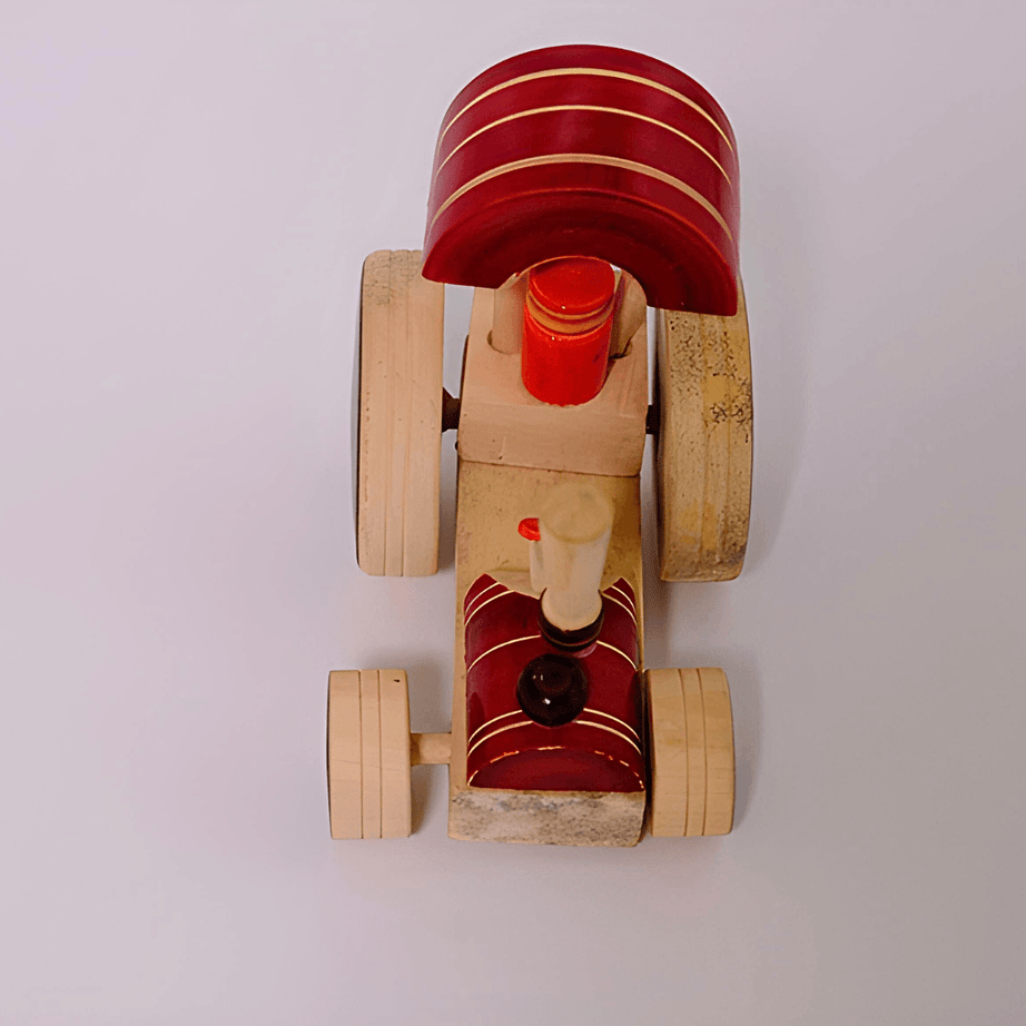Wooden Tractor Big for Kids 1 Year+ (Random colour will be send) - Kids Bestie