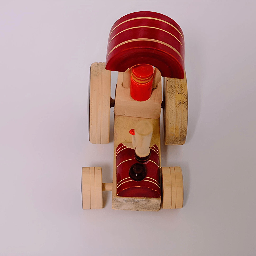 Wooden Tractor Big for Kids 1 Year+ (Random colour will be send) - Kids Bestie
