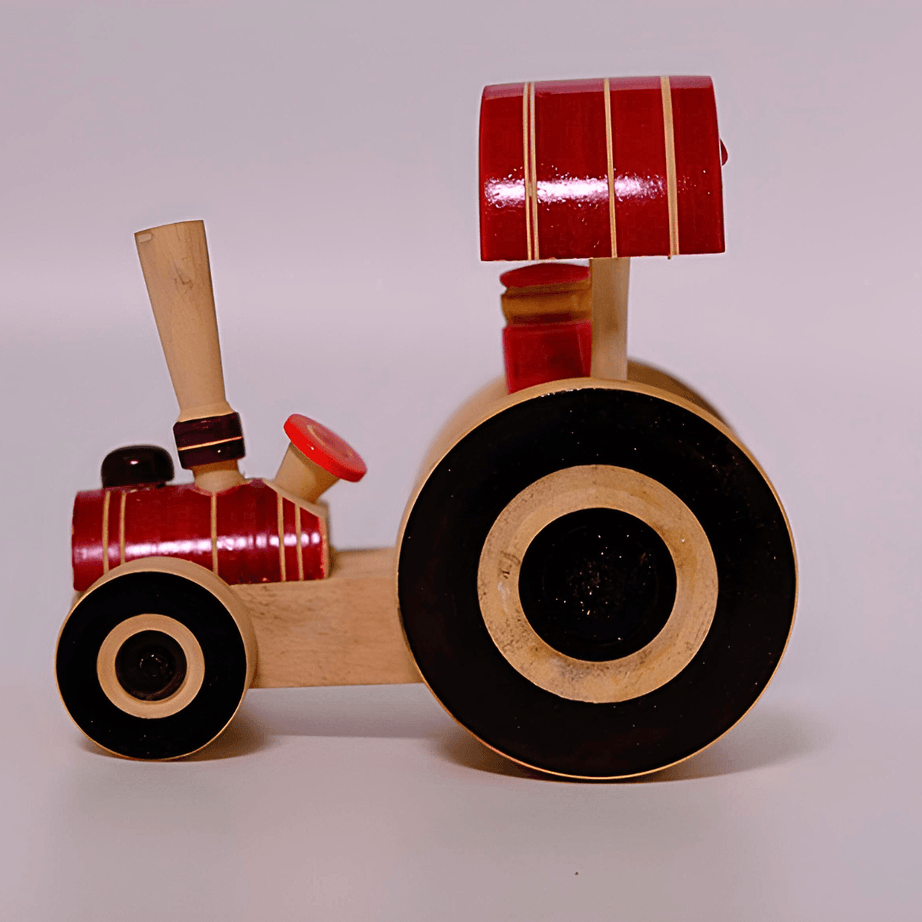 Wooden Tractor Big for Kids 1 Year+ (Random colour will be send) - Kids Bestie