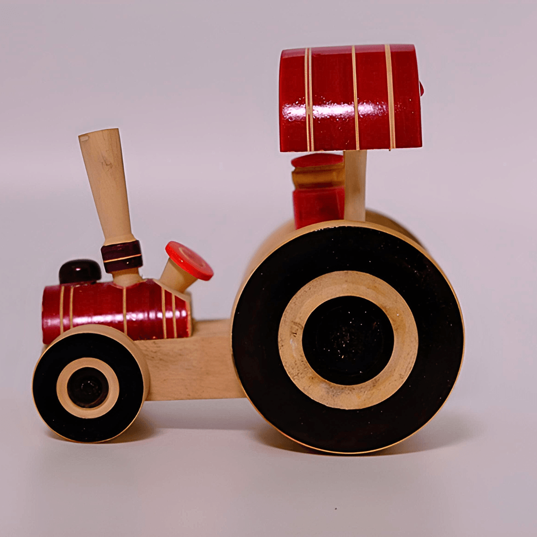 Wooden Tractor Big for Kids 1 Year+ (Random colour will be send) - Kids Bestie