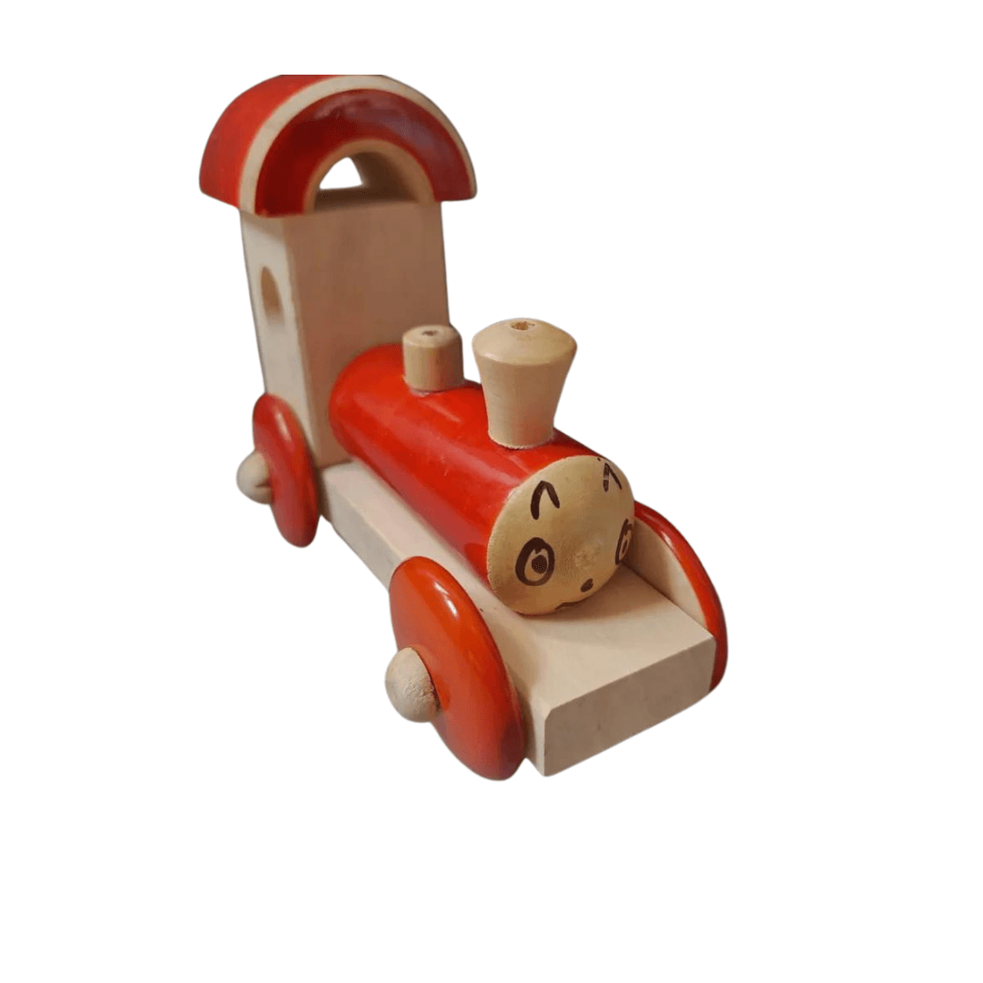 Wooden Train Engine for Kids-1(Random colour & Design will be send) - Kids Bestie