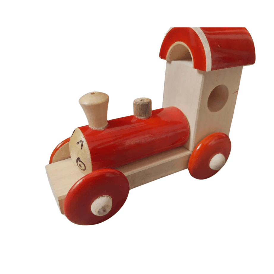 Wooden Train Engine for Kids-1(Random colour & Design will be send) - Kids Bestie