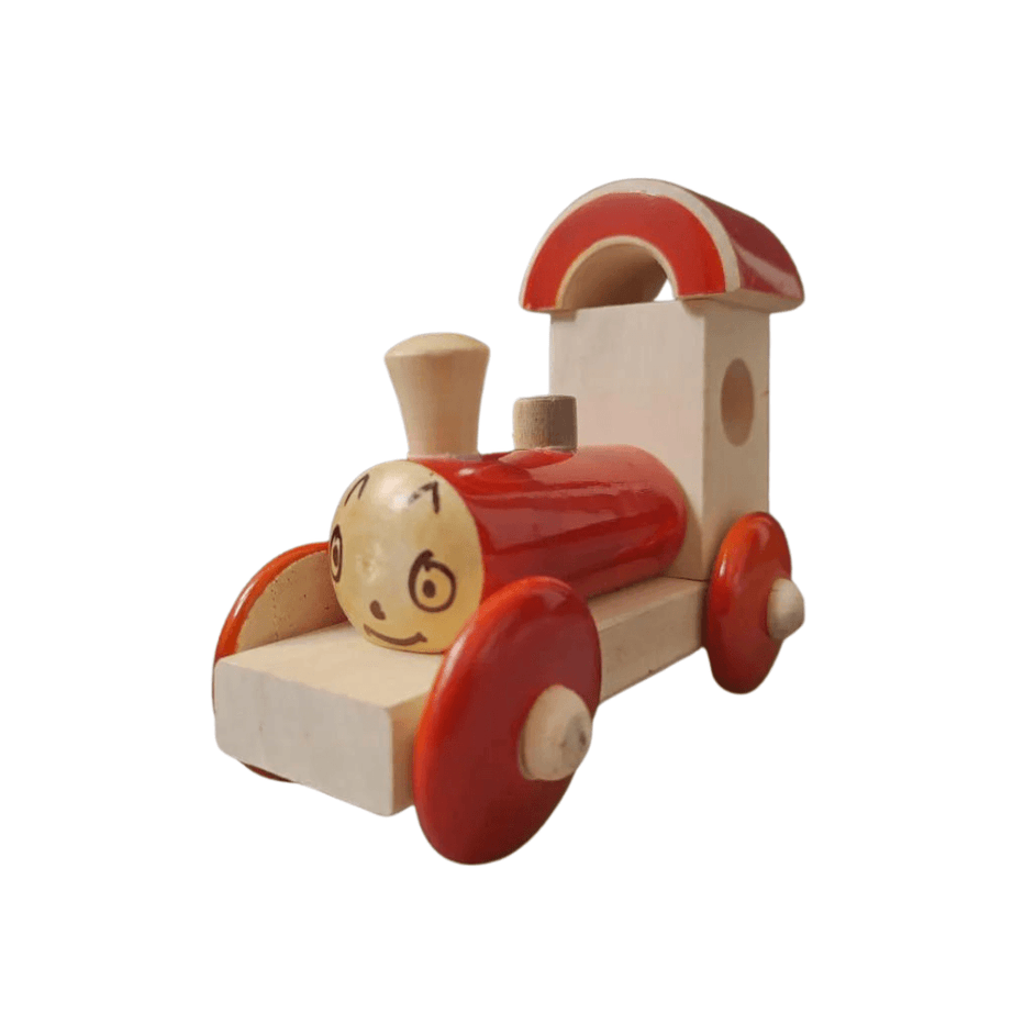 Wooden Train Engine for Kids-1(Random colour & Design will be send) - Kids Bestie