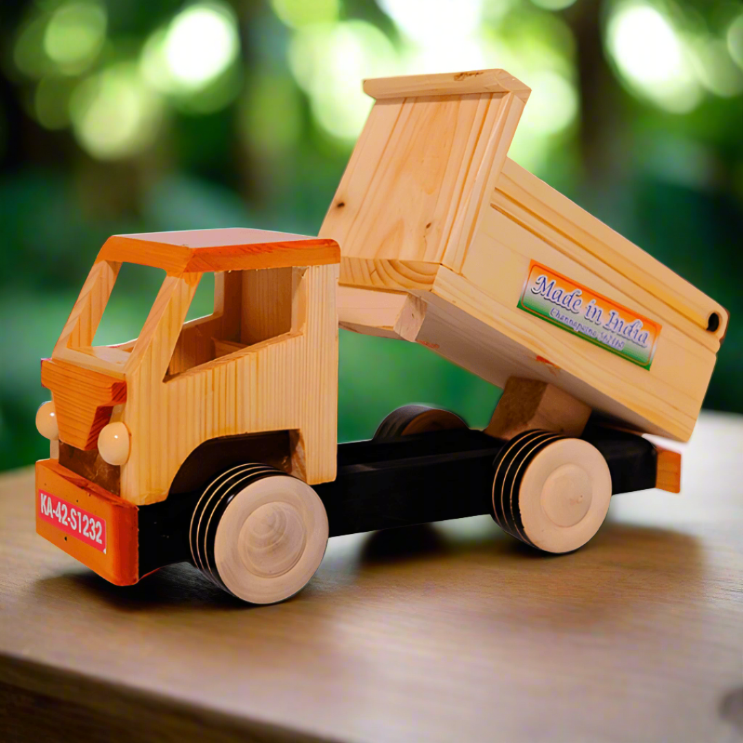 Wooden Truck for Kids 1 Year+(Random colours will be send) - Kids Bestie