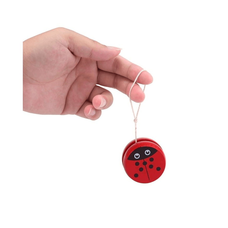 Wooden YOYO Spinner Toy -3 Piece(Random colour and design will be send) - Kids Bestie