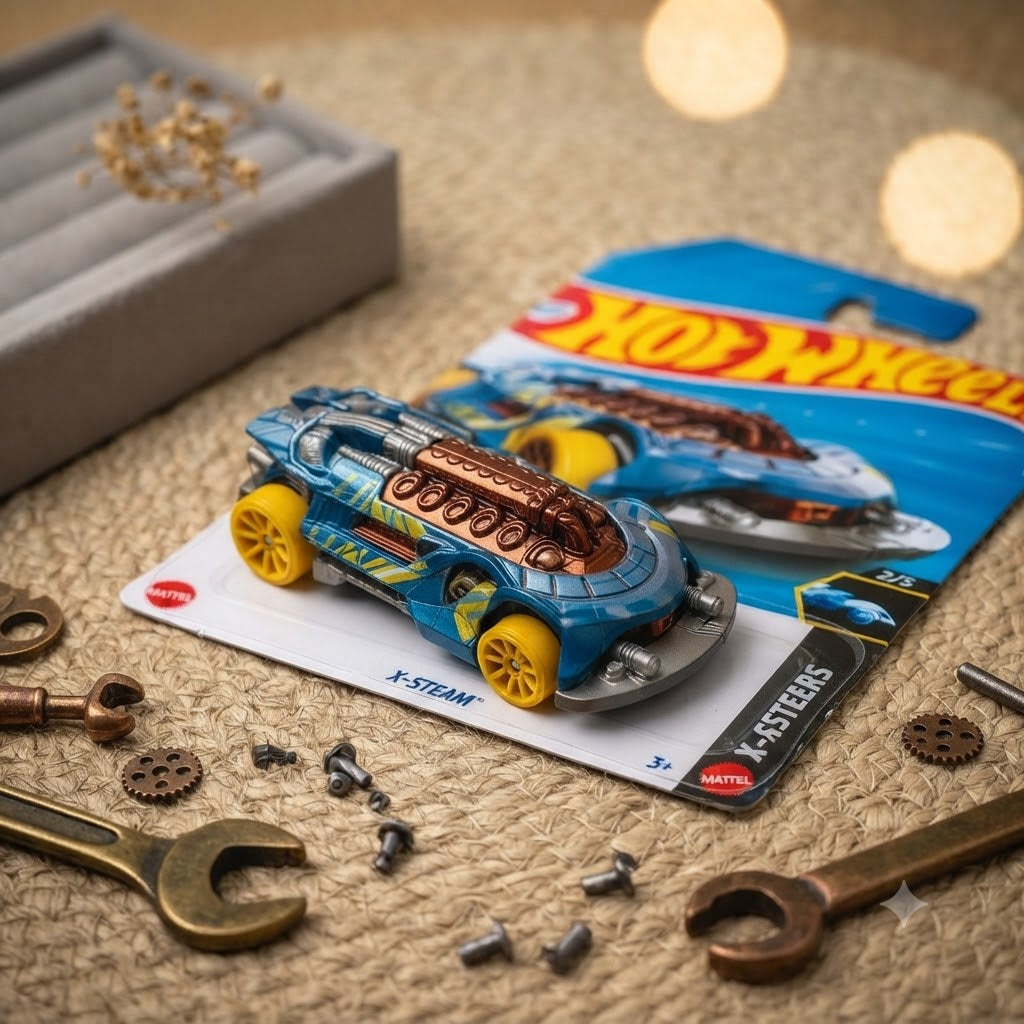 1+1 Hot Wheels Combo Blue Speedsters Collection: Volvo 240 & X-Steam