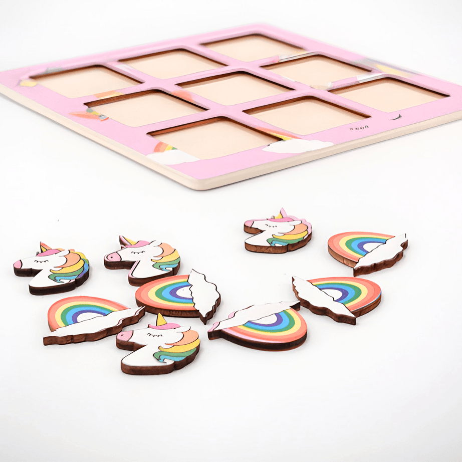 XOX Game Board-Hulk, ironman/unicorn, rainbow-1 Board(Random design will be send) - Kids Bestie