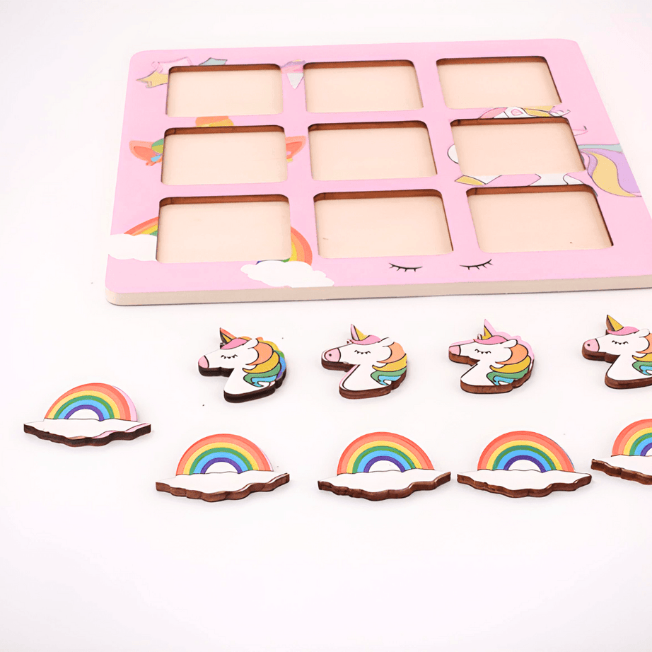 XOX Game Board-Hulk, ironman/unicorn, rainbow-1 Board(Random design will be send) - Kids Bestie