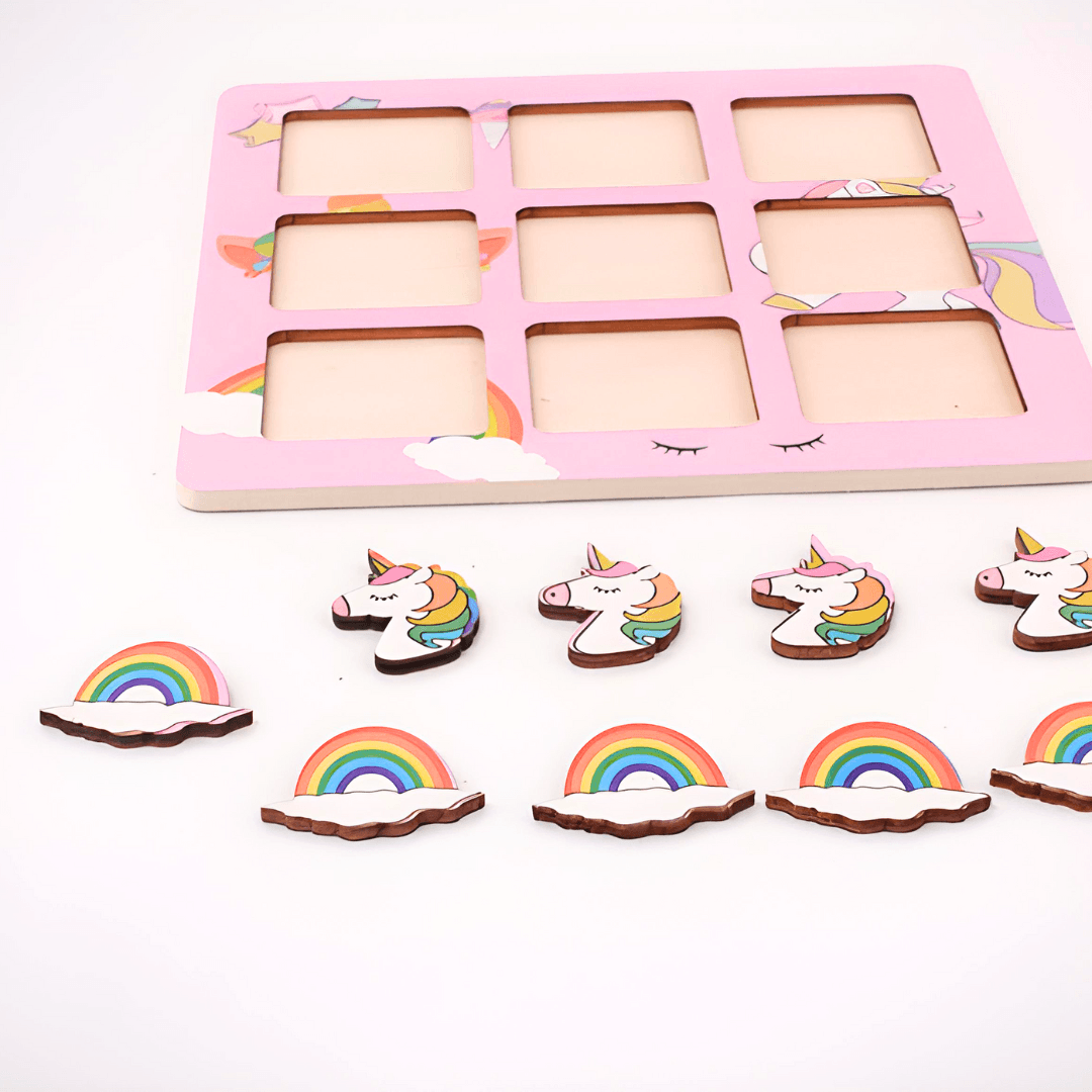 XOX Game Board-Hulk, ironman/unicorn, rainbow-1 Board(Random design will be send) - Kids Bestie