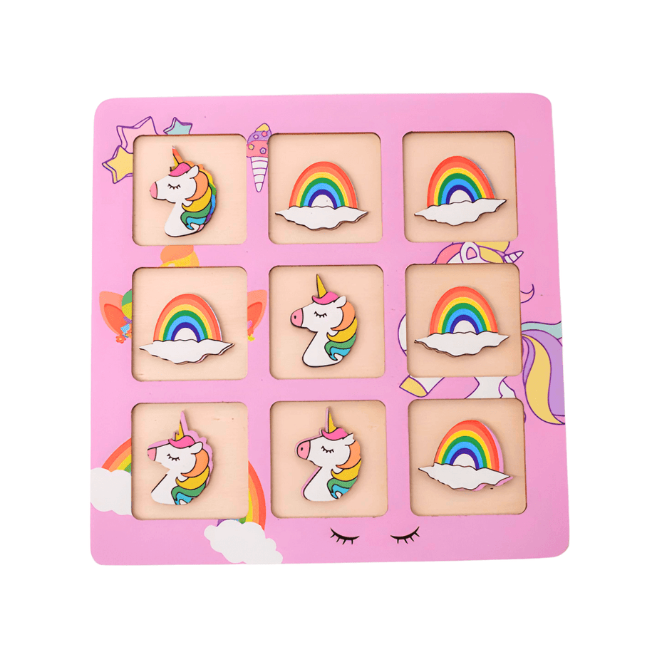 XOX Game Board-Hulk, ironman/unicorn, rainbow-1 Board(Random design will be send) - Kids Bestie